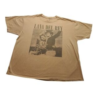 Lana Del Rey NFR Norman Fucking Rockwell Graphic T-Shirt Cream Men's L Sleeve